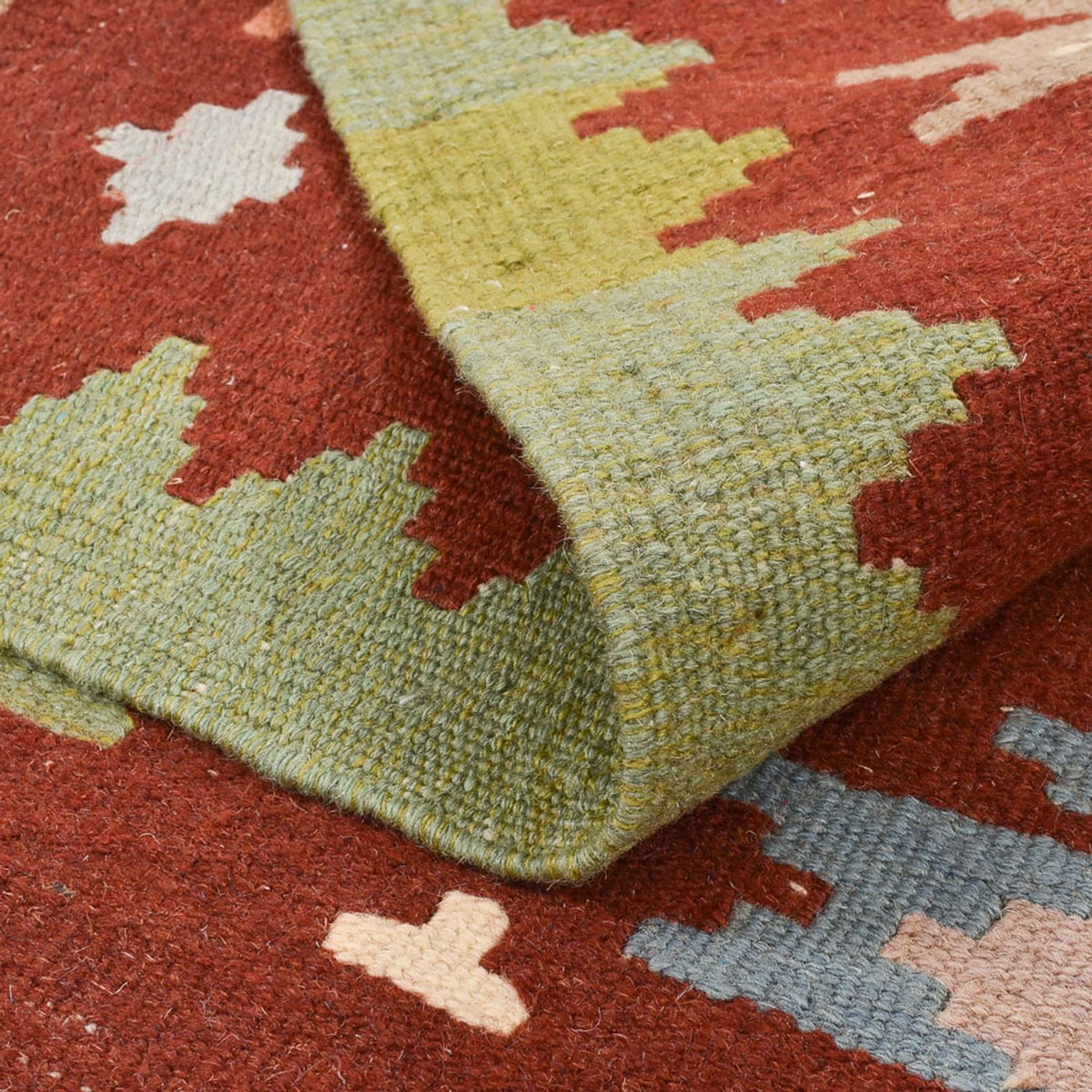 Kelim Carpet - orientalisk matta - 132 x 97 cm - flerfärgad