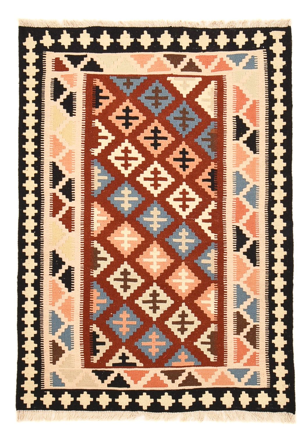 Kelim Carpet - orientalisk matta - 148 x 106 cm - flerfärgad