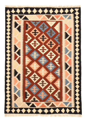 Kelim Carpet - orientalisk matta - 148 x 106 cm - flerfärgad