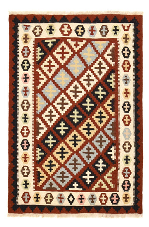 Kelim Carpet - orientalisk matta - 150 x 104 cm - flerfärgad