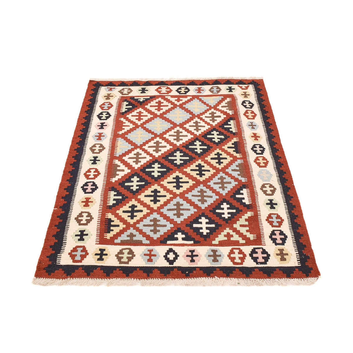 Kelim Carpet - orientalisk matta - 150 x 104 cm - flerfärgad