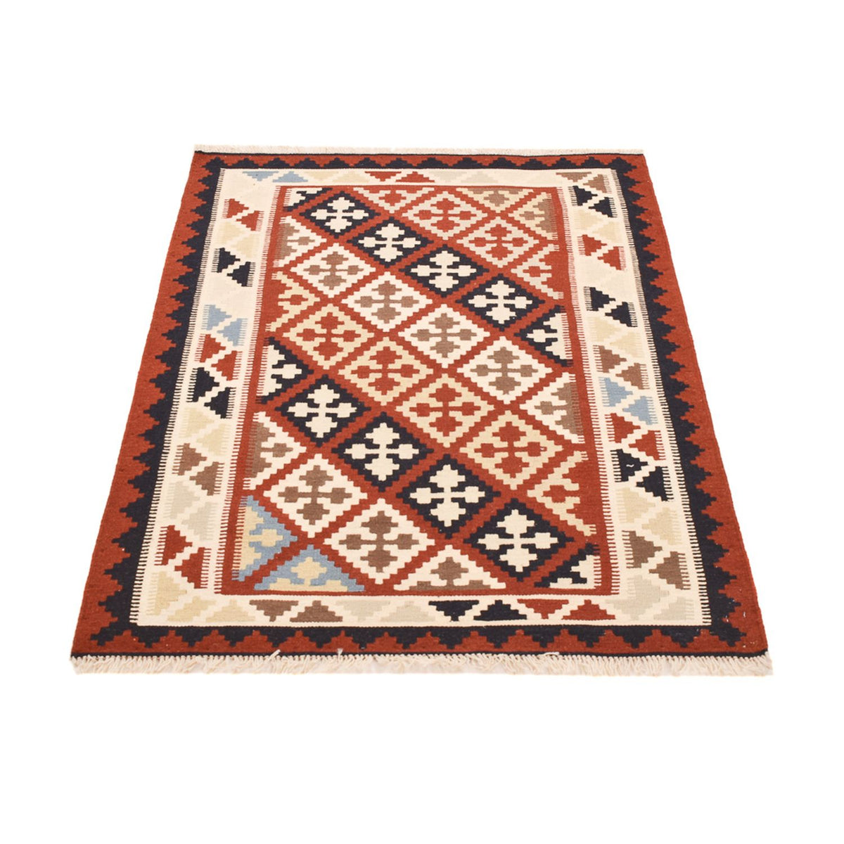 Kelim Carpet - orientalisk matta - 143 x 102 cm - flerfärgad