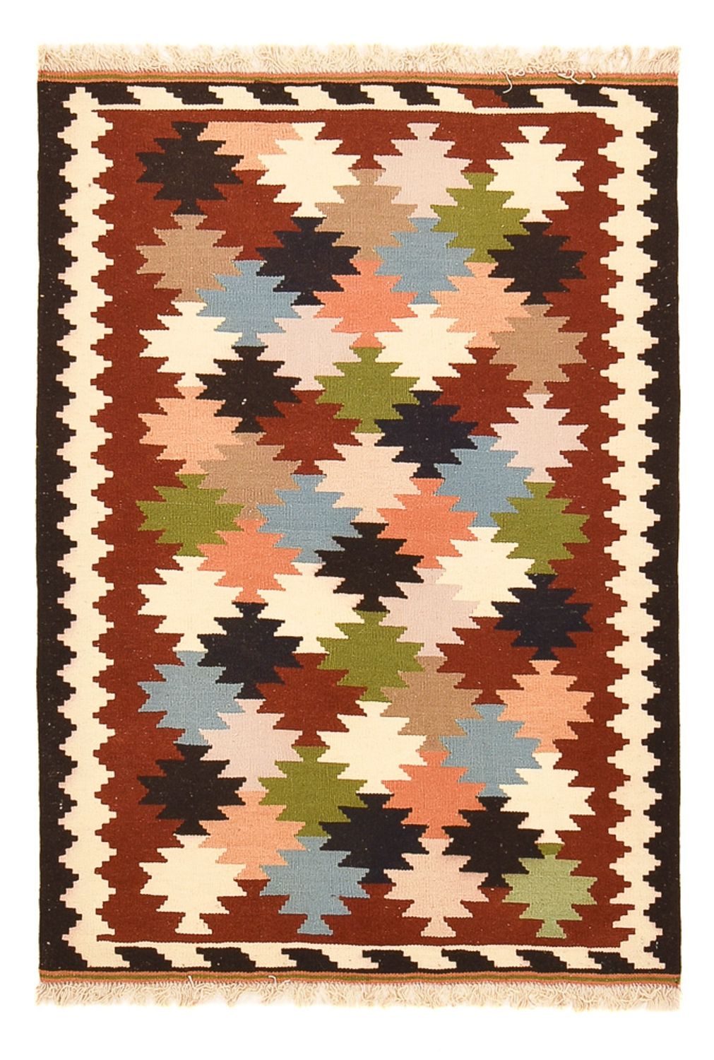 Kelim Carpet - orientalisk matta - 144 x 98 cm - flerfärgad