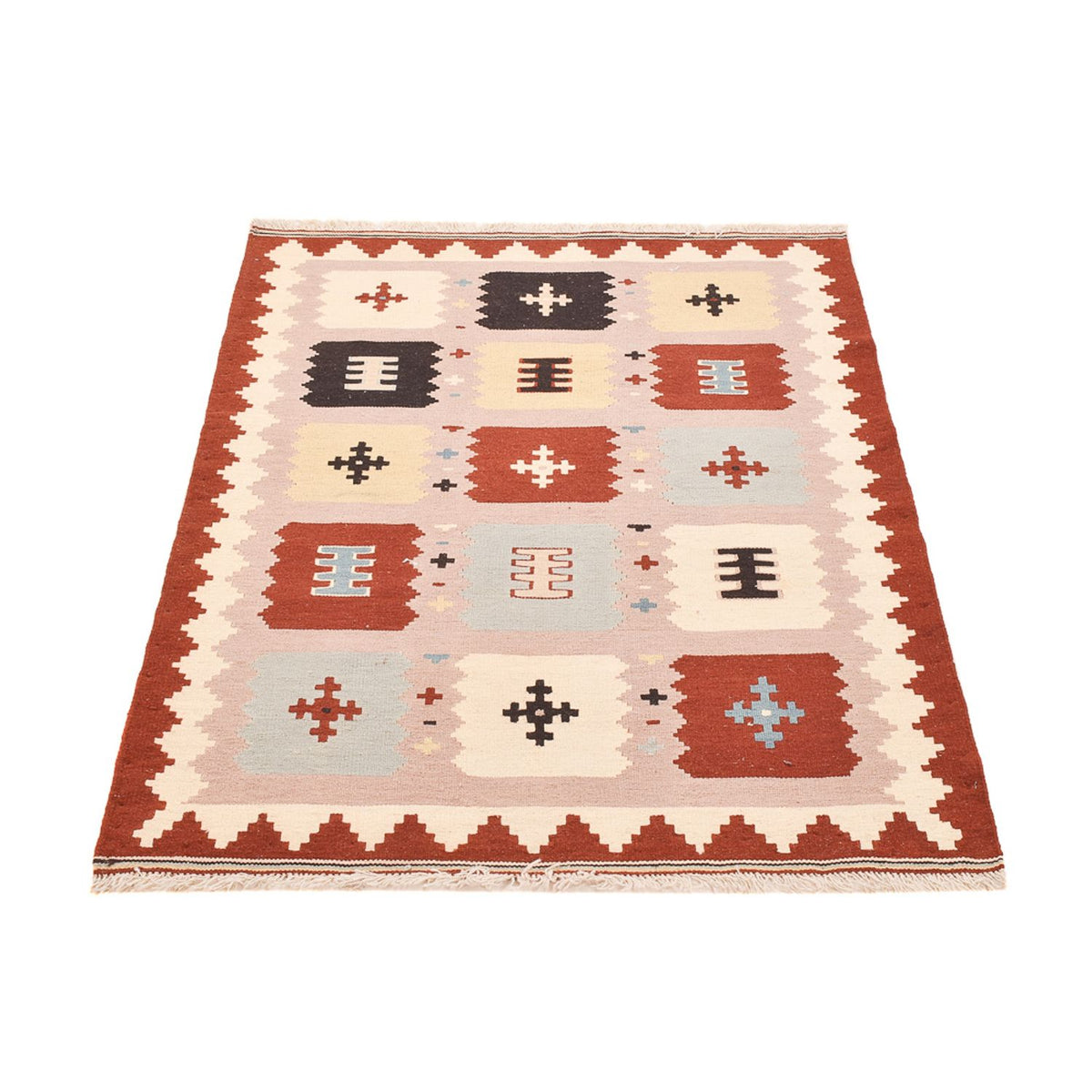 Kelim Carpet - orientalisk matta - 147 x 103 cm - flerfärgad