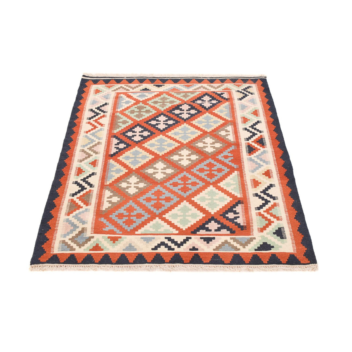 Kelim Carpet - orientalisk matta - 142 x 107 cm - flerfärgad
