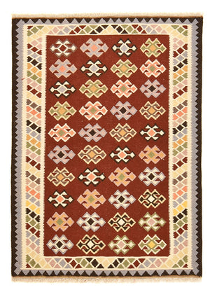 Kelim Carpet - orientalisk matta - 145 x 106 cm - flerfärgad