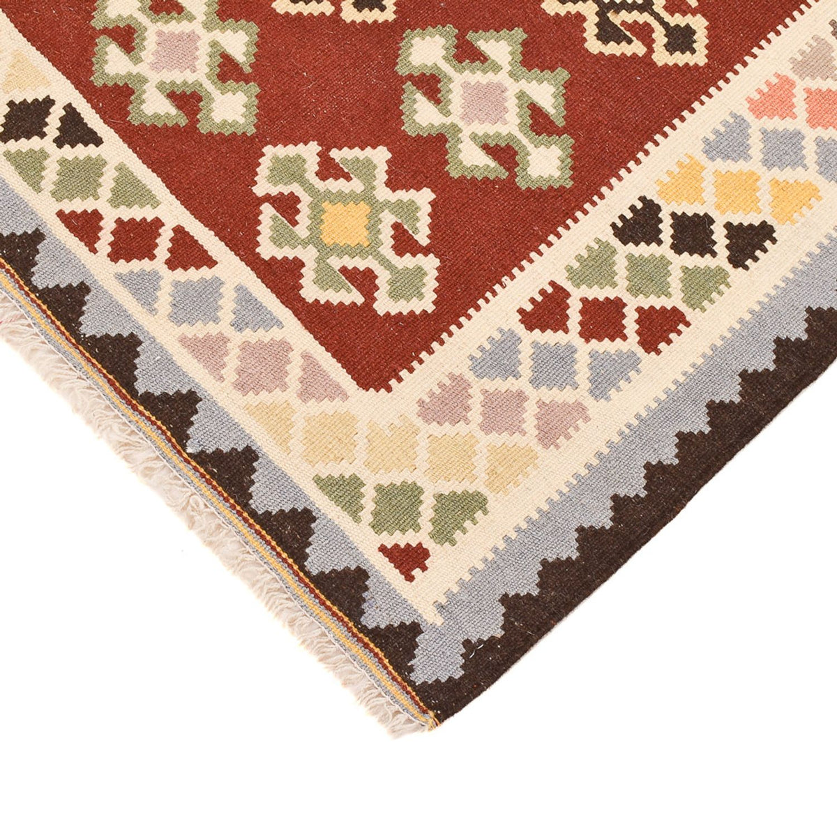 Kelim Carpet - orientalisk matta - 145 x 106 cm - flerfärgad