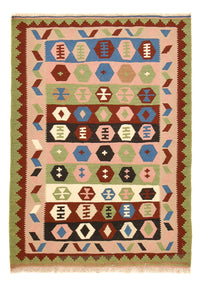 Kelim Carpet - orientalisk matta - 150 x 107 cm - flerfärgad