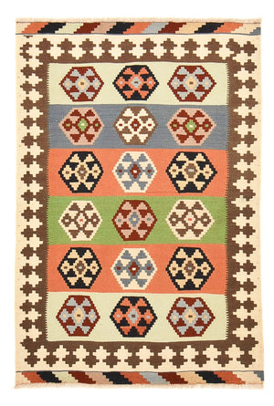 Kelim Carpet - orientalisk matta - 146 x 98 cm - flerfärgad