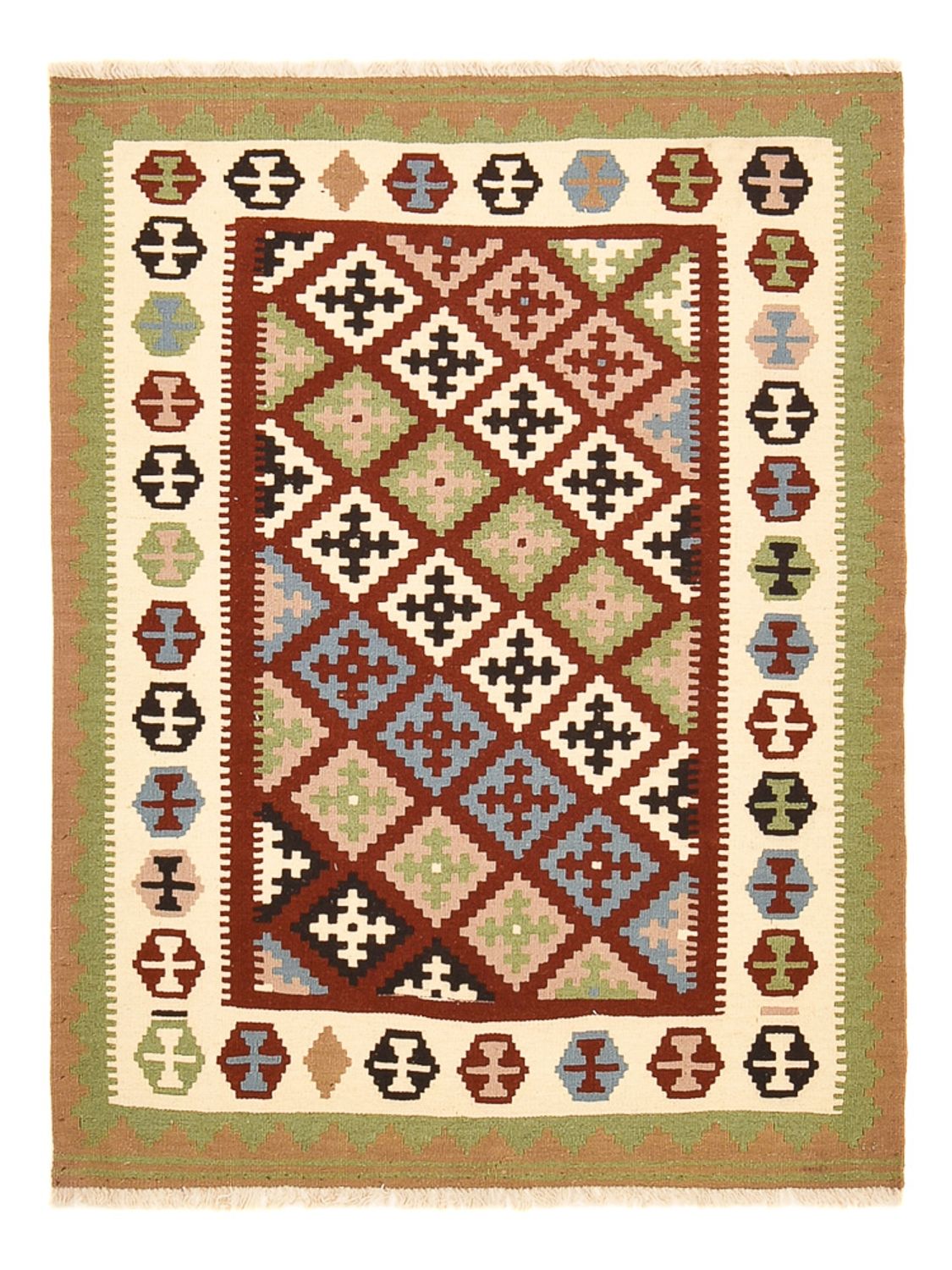Kelim Carpet - orientalisk matta - 144 x 108 cm - flerfärgad