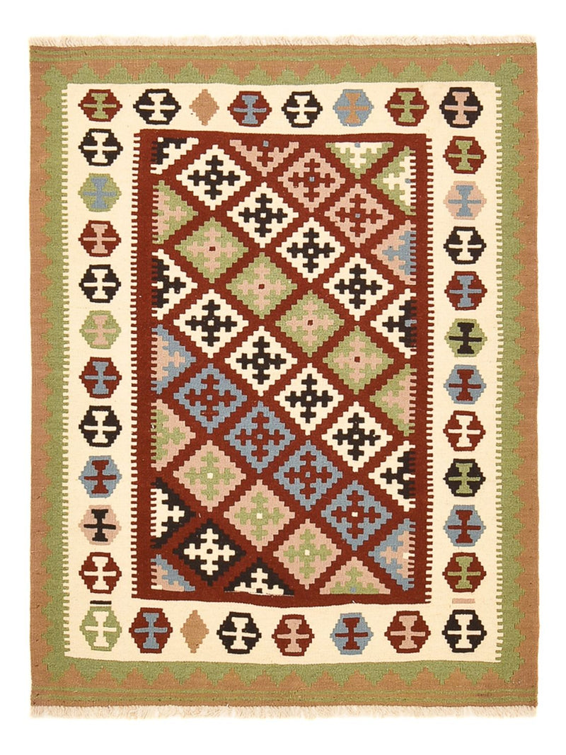 Kelim Carpet - orientalisk matta - 144 x 108 cm - flerfärgad