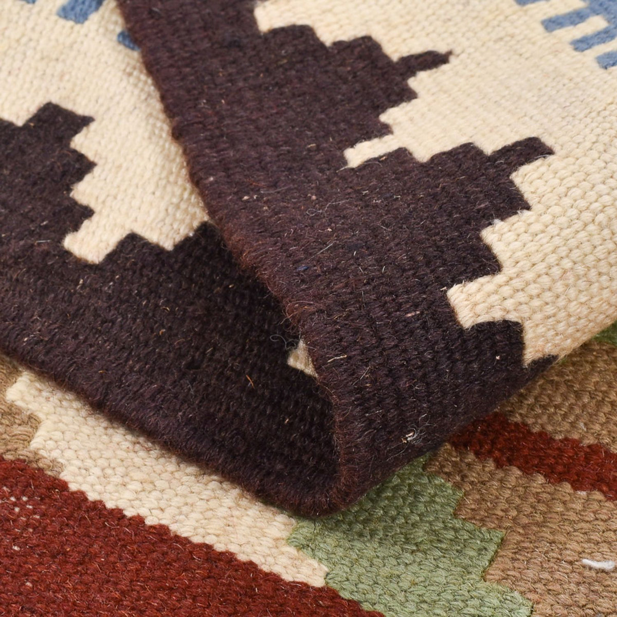 Kelim Carpet - orientalisk matta - 142 x 104 cm - flerfärgad