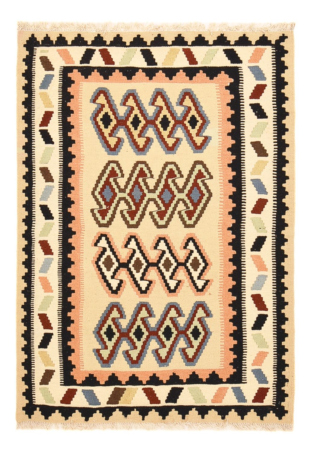 Kelim Carpet - orientalisk matta - 150 x 103 cm - flerfärgad