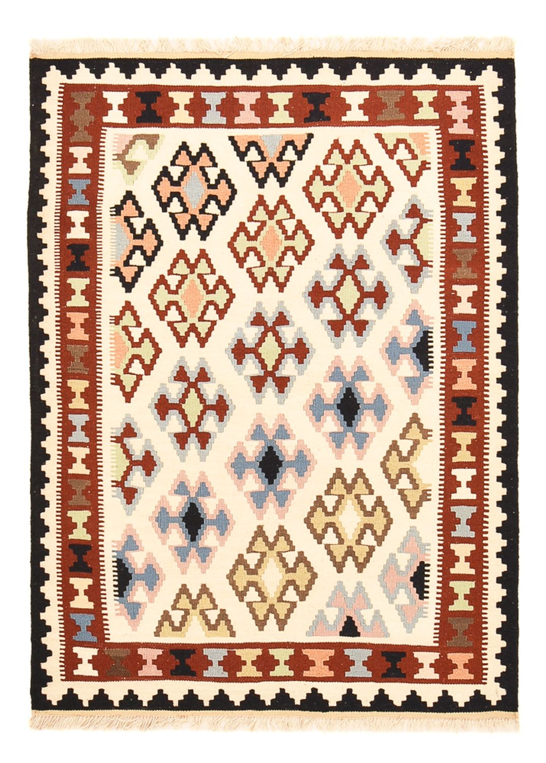 Kelim Carpet - orientalisk matta - 150 x 105 cm - flerfärgad