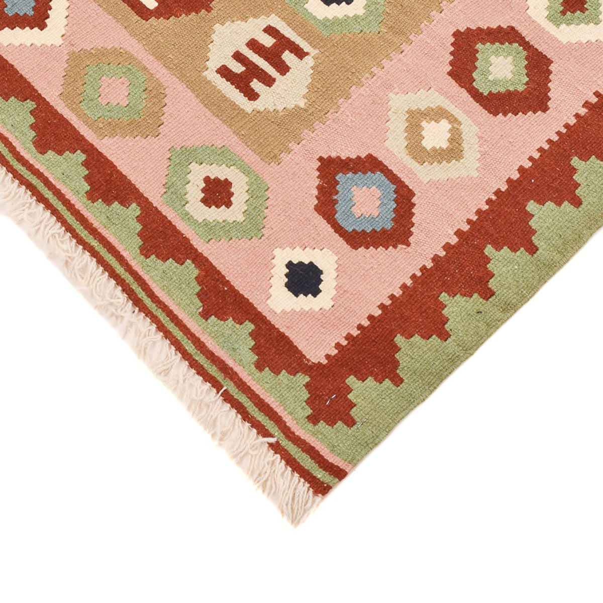 Kelim Carpet - orientalisk matta - 138 x 110 cm - flerfärgad