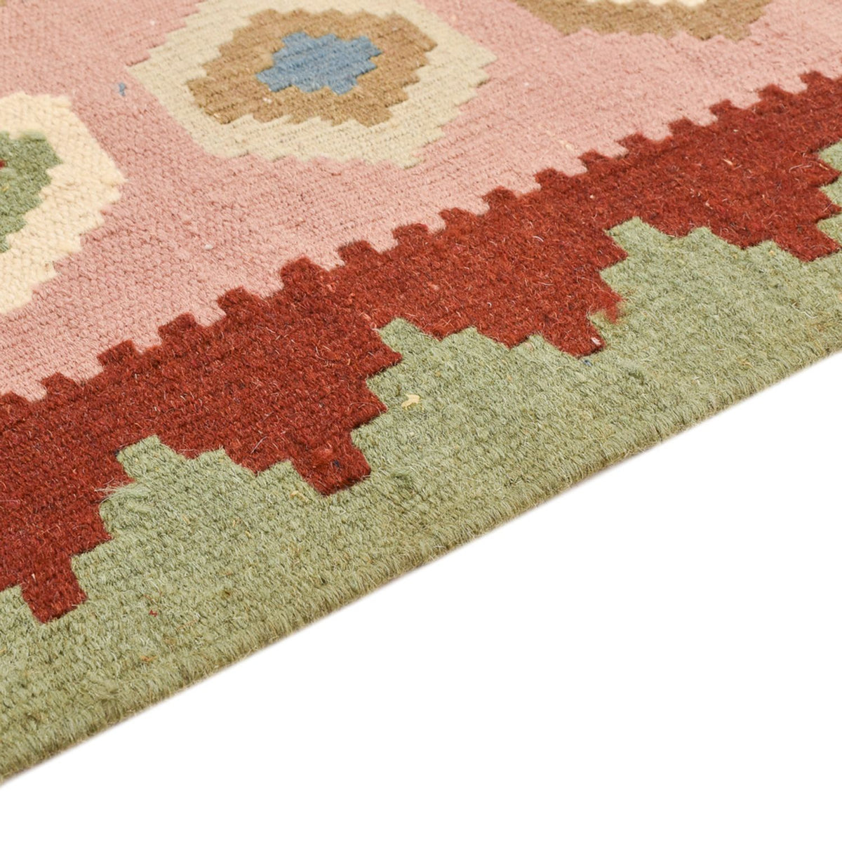 Kelim Carpet - orientalisk matta - 138 x 110 cm - flerfärgad