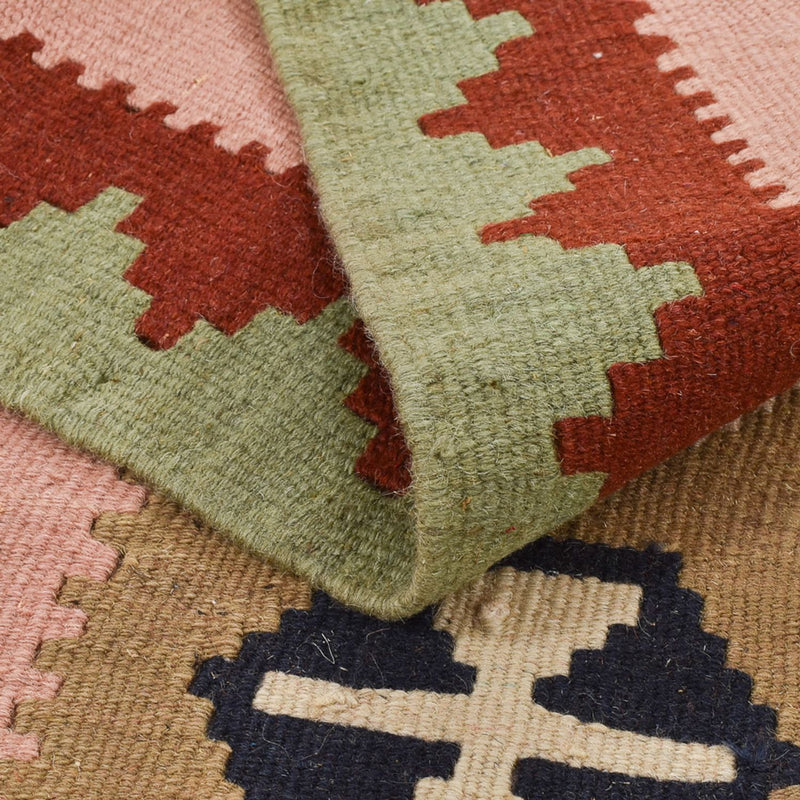 Kelim Carpet - orientalisk matta - 138 x 110 cm - flerfärgad