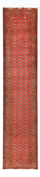 Runner Turkaman-matta - 369 x 86 cm - röd
