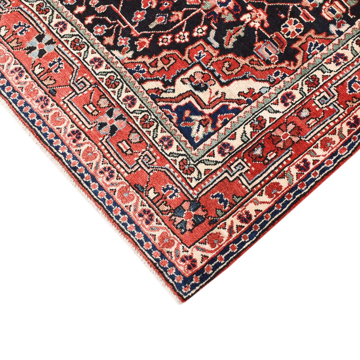 Persisk matta - Nomadic - 160 x 111 cm - mörkblå