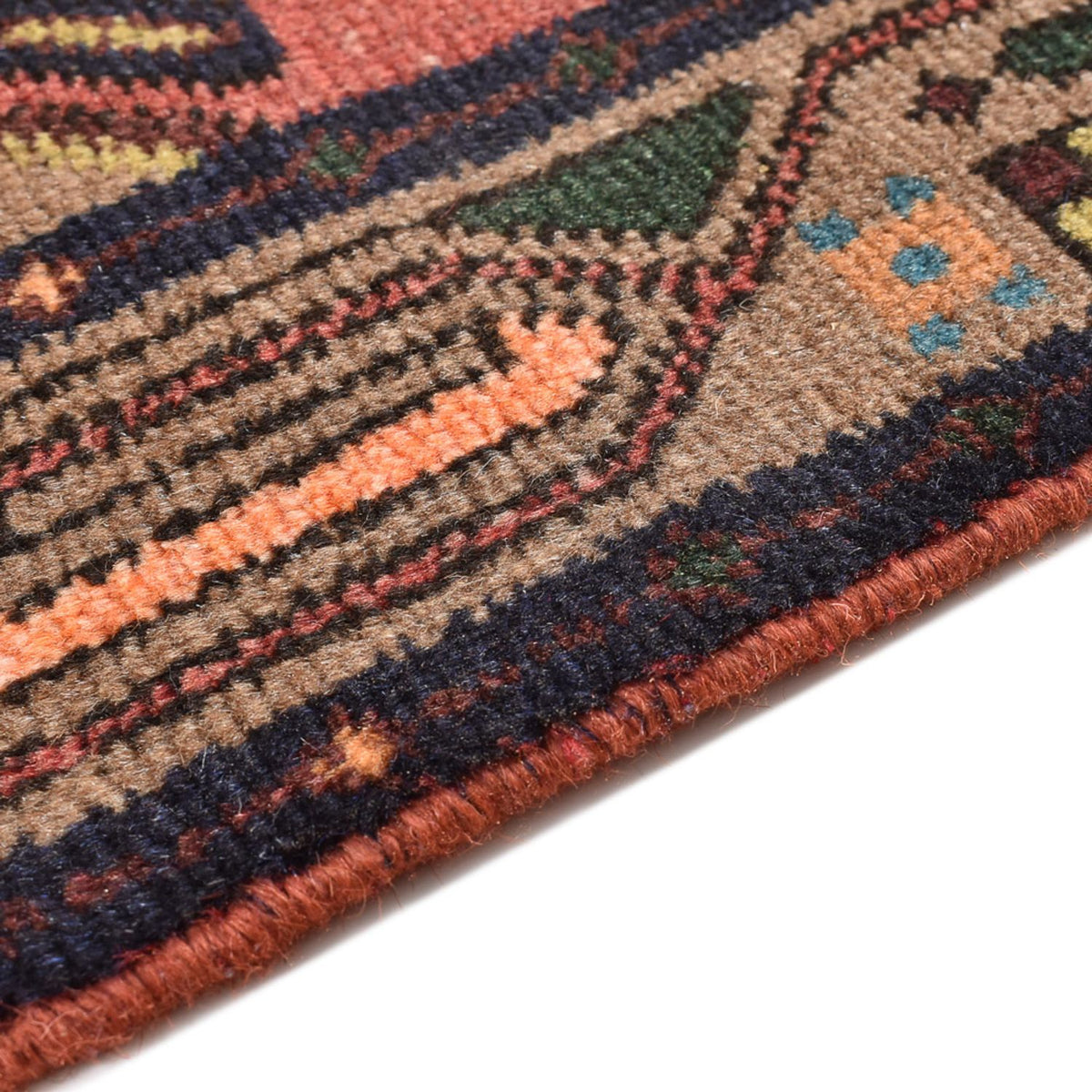 Runner Persisk matta - Nomadic - 292 x 75 cm - mörkröd