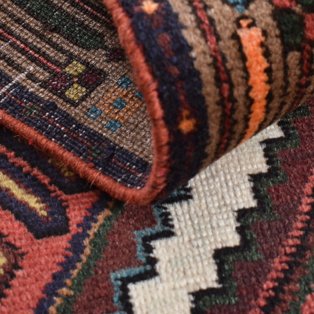 Runner Persisk matta - Nomadic - 292 x 75 cm - mörkröd