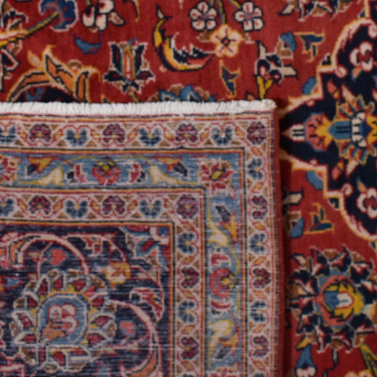 Persiska mattor - Keshan - 422 x 296 cm - röd