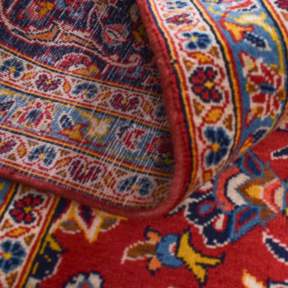 Persiska mattor - Keshan - 422 x 296 cm - röd