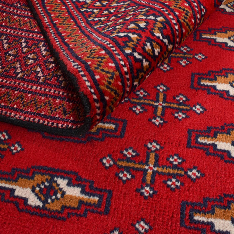 Turkaman-matta - 175 x 128 cm - röd