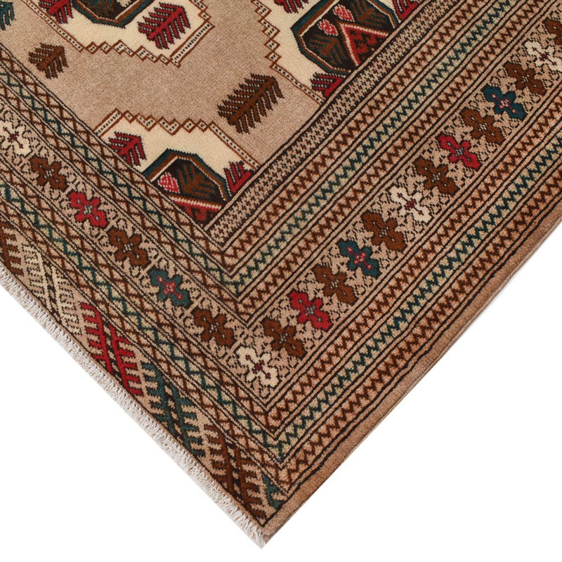 Turkaman-matta - 199 x 143 cm - flerfärgad