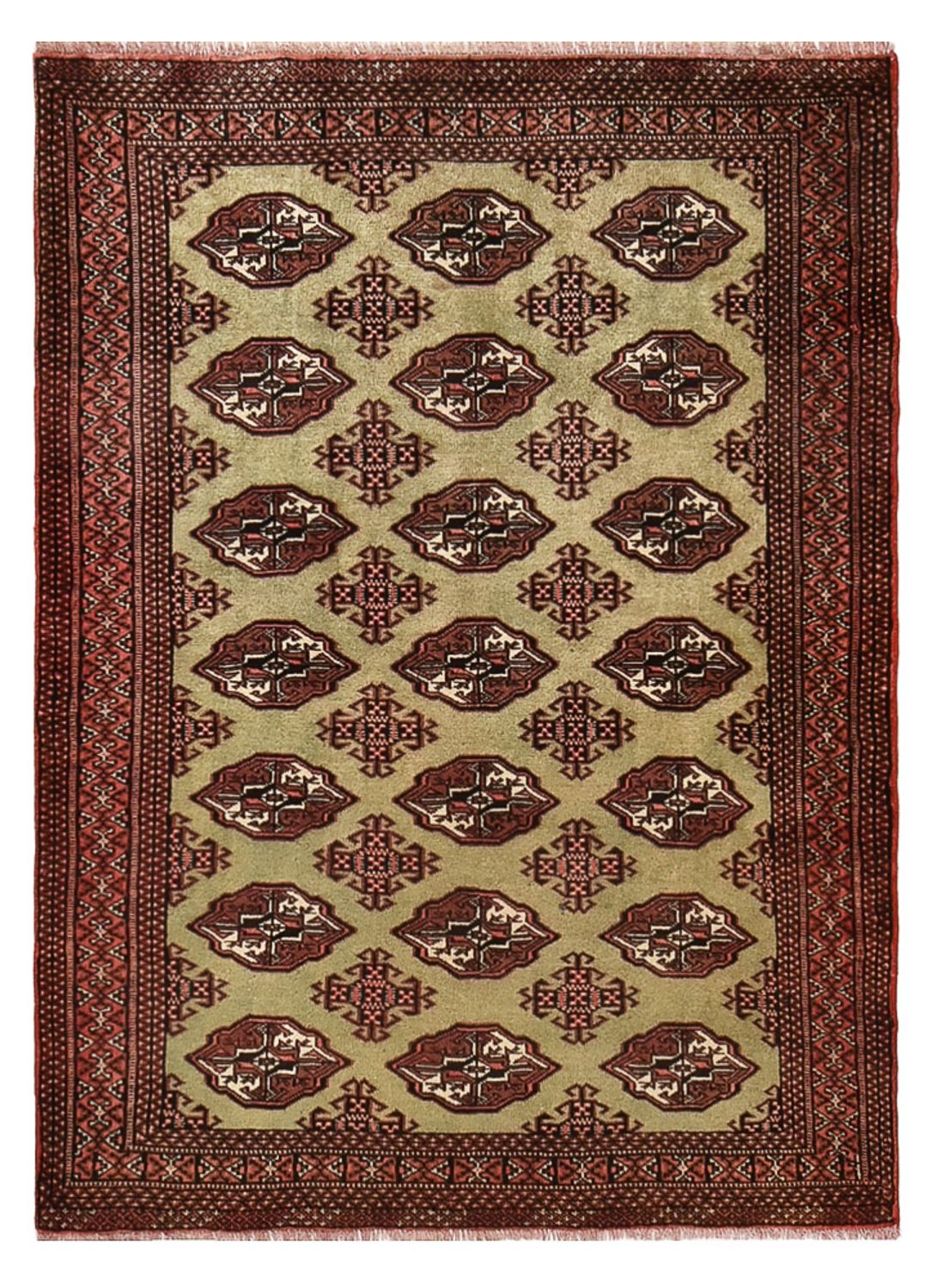 Turkaman-matta - 178 x 131 cm - flerfärgad