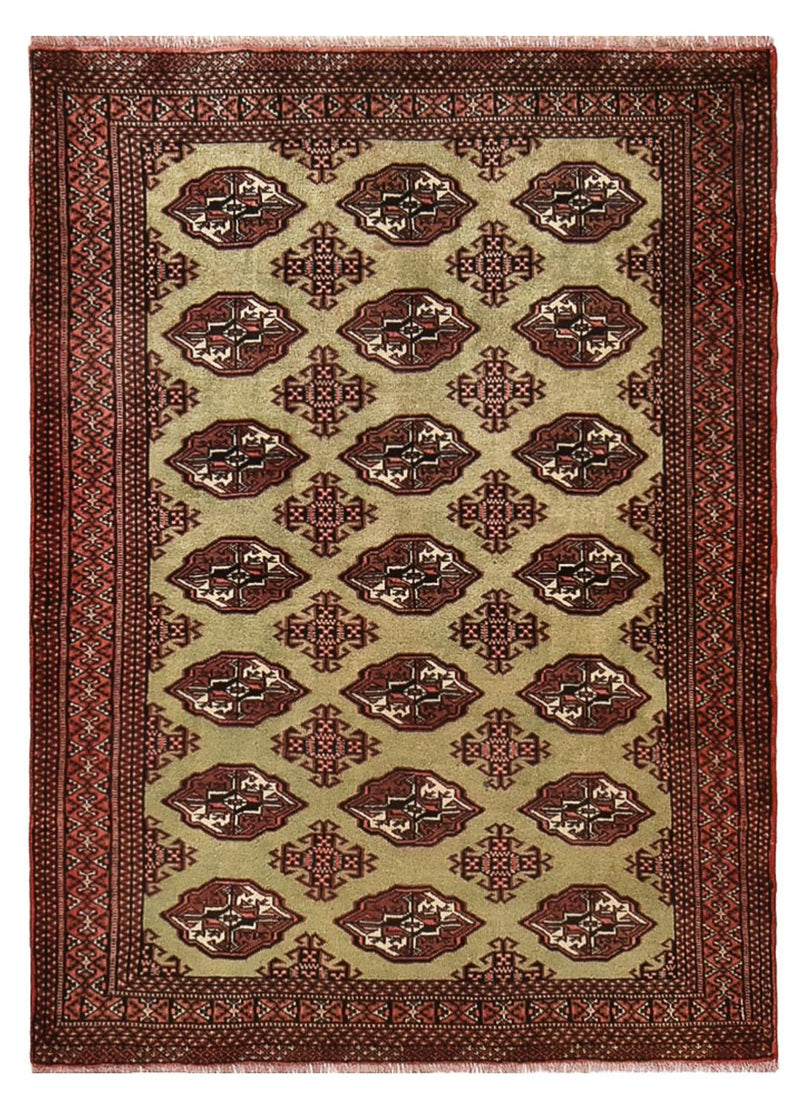 Turkaman-matta - 178 x 131 cm - flerfärgad