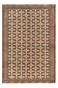 Turkaman-matta - 193 x 130 cm - mörk beige