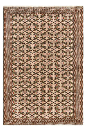 Turkaman-matta - 193 x 130 cm - mörk beige