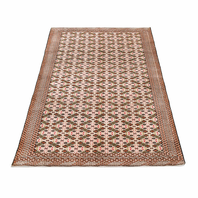Turkaman-matta - 193 x 130 cm - mörk beige
