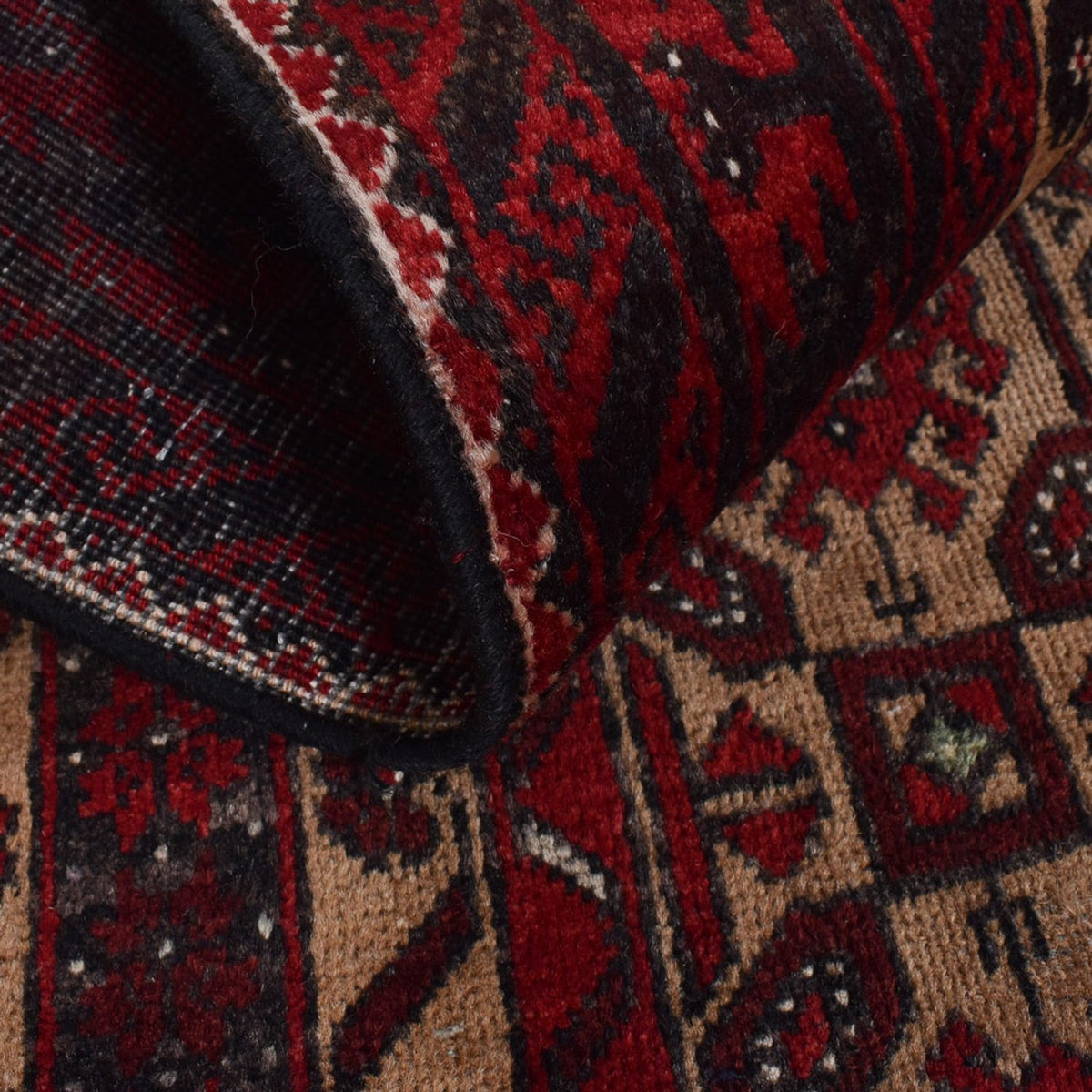 Runner Baluch-matta - 196 x 96 cm - mörkröd