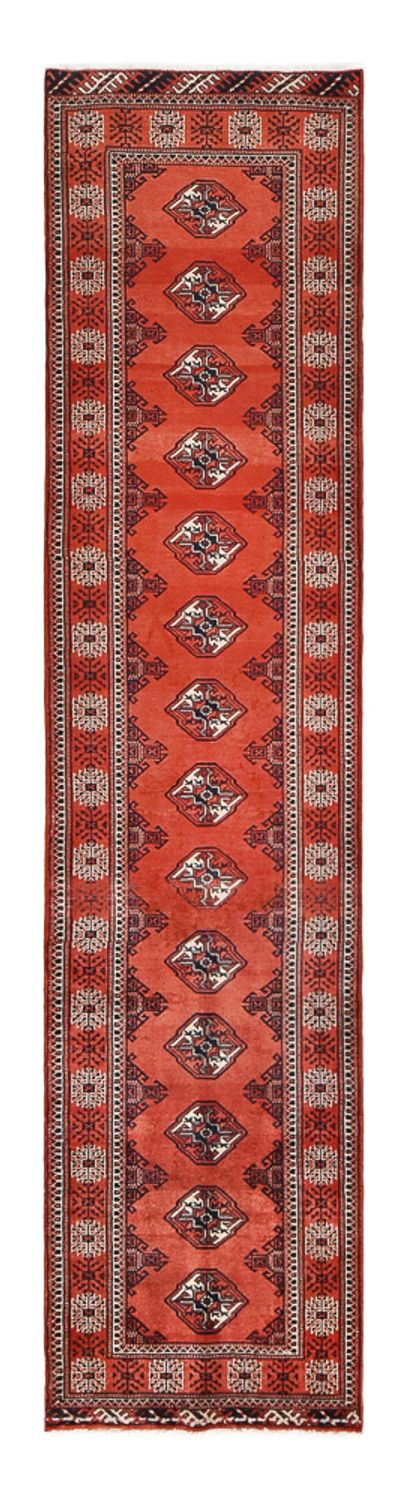 Runner Turkaman-matta - 333 x 96 cm - röd