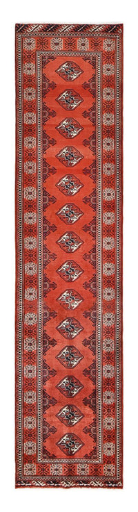 Runner Turkaman-matta - 333 x 96 cm - röd