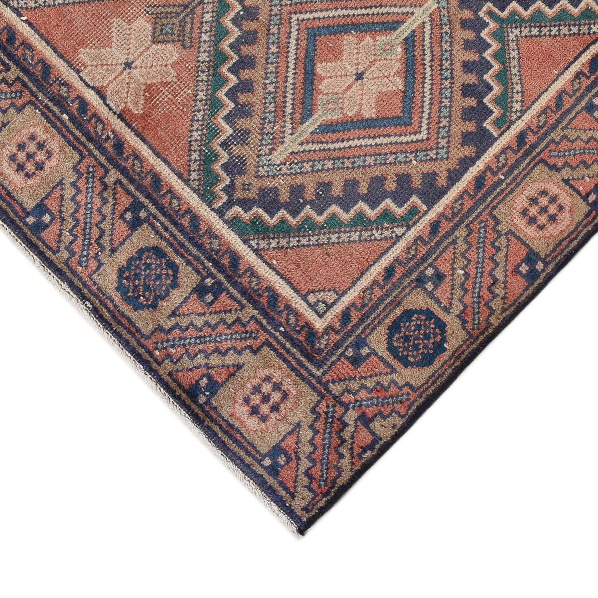 Vintage matta - 198 x 124 cm - flerfärgad