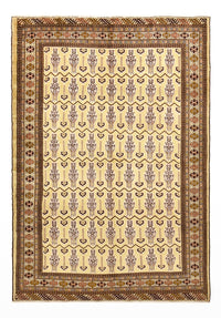 Turkaman-matta - 213 x 146 cm - ljusbeige