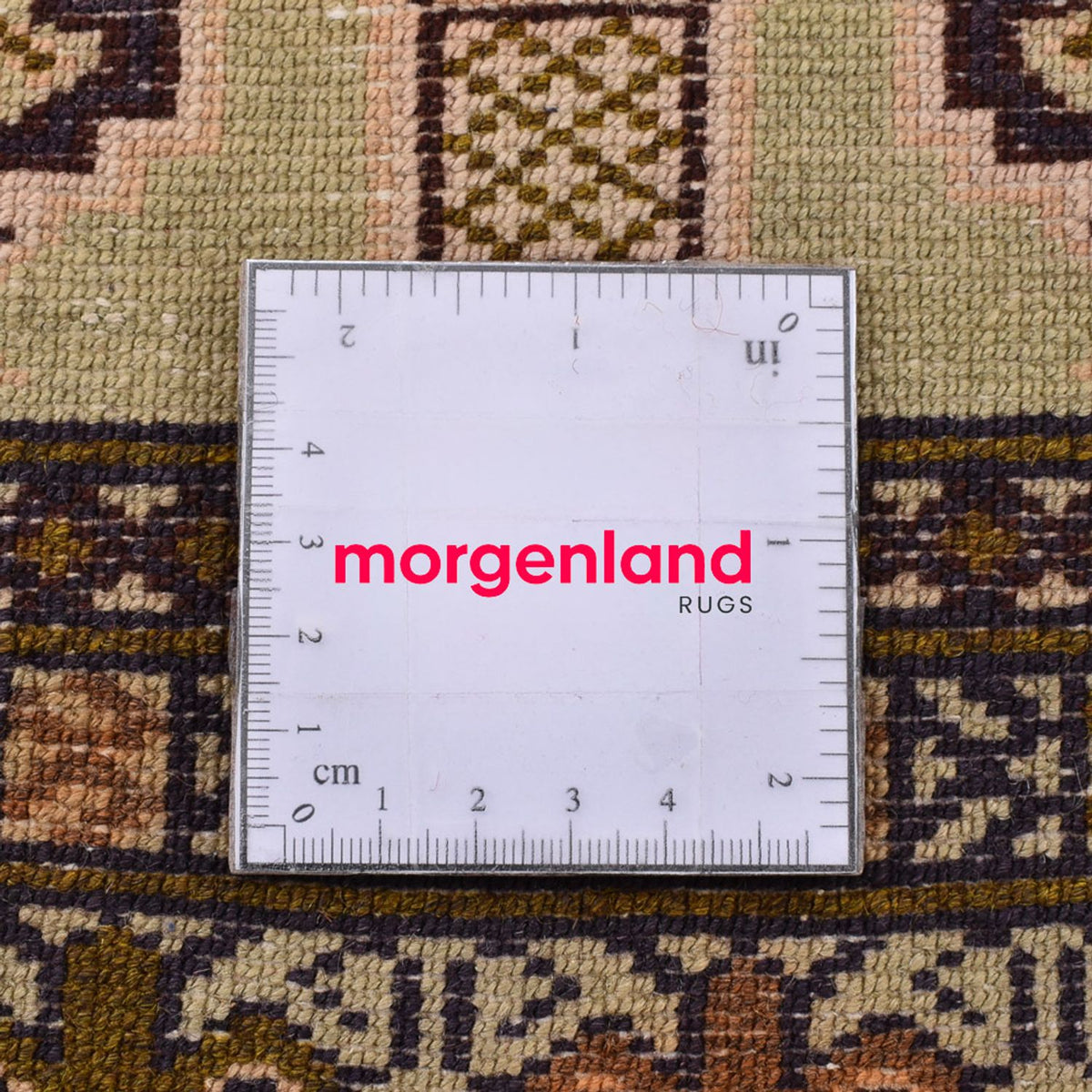 Turkaman-matta - 213 x 146 cm - ljusbeige