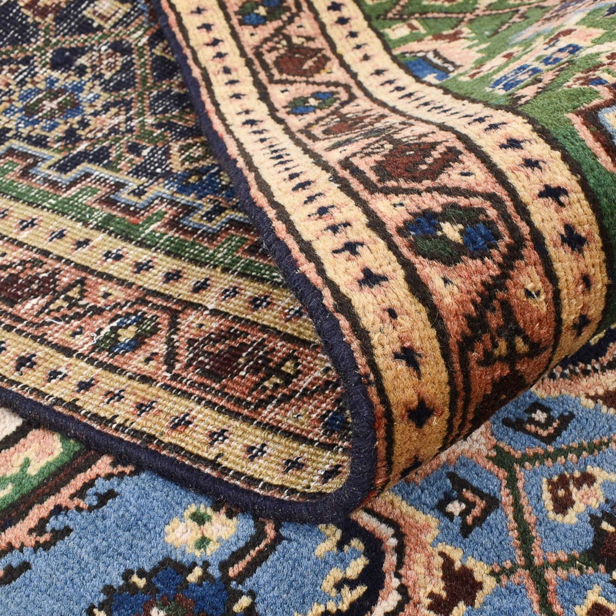 Persisk matta - Nomadic - 288 x 181 cm - mörkgrön