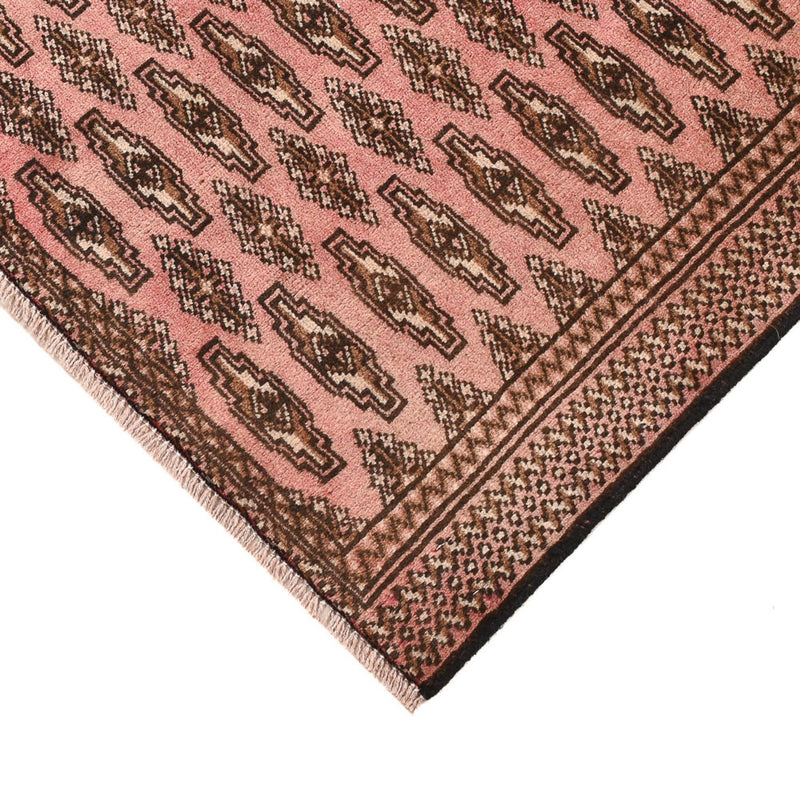 Turkaman-matta - 128 x 90 cm - ljusröd