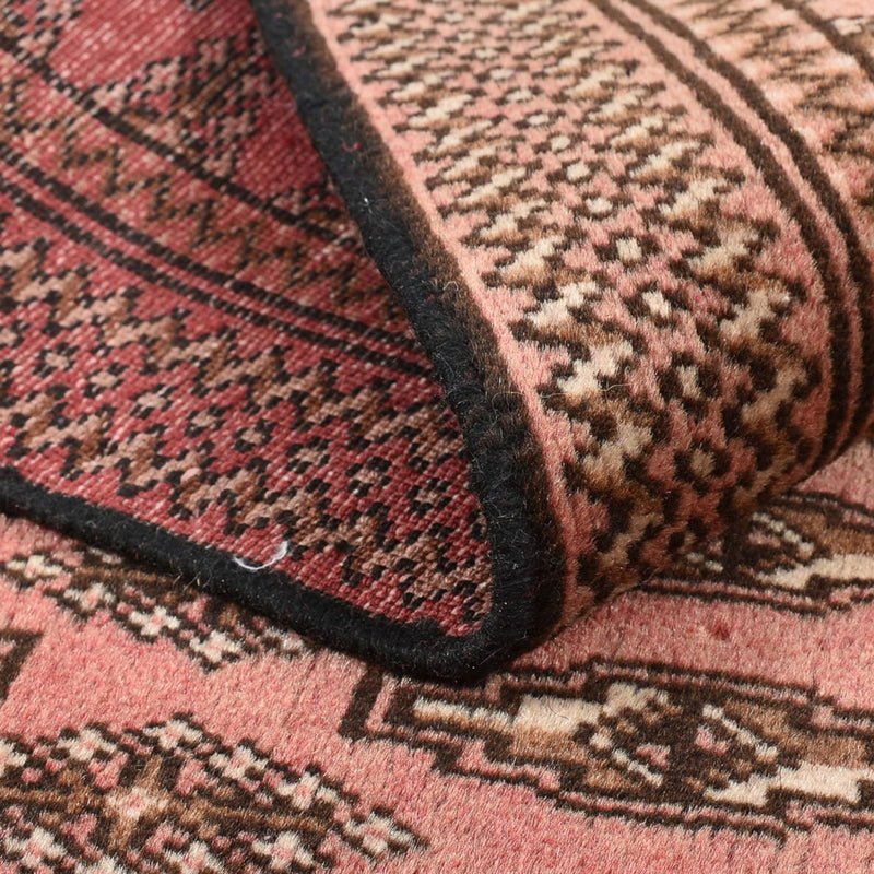 Turkaman-matta - 128 x 90 cm - ljusröd