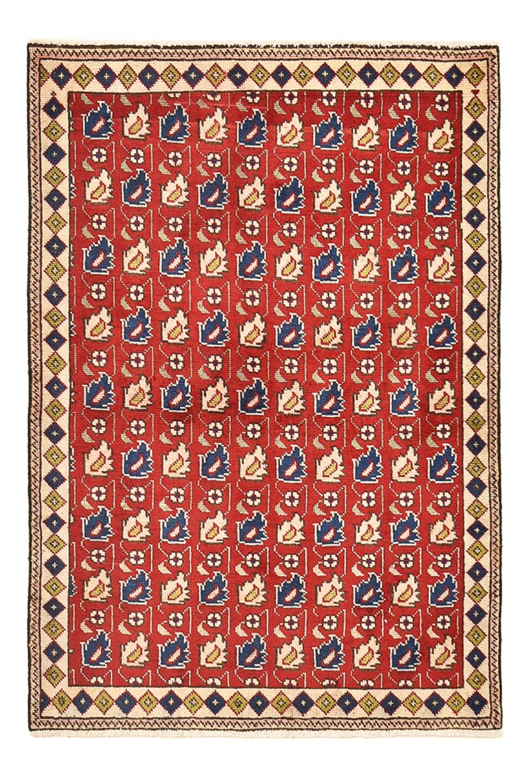 Persisk matta - Tabriz - 140 x 96 cm - röd