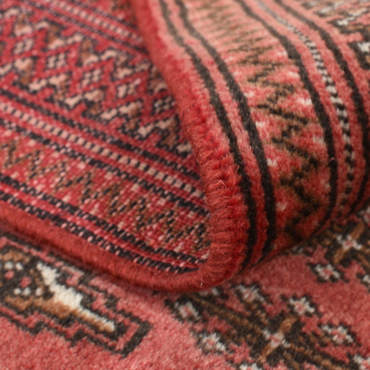 Turkaman-matta - 140 x 104 cm - röd