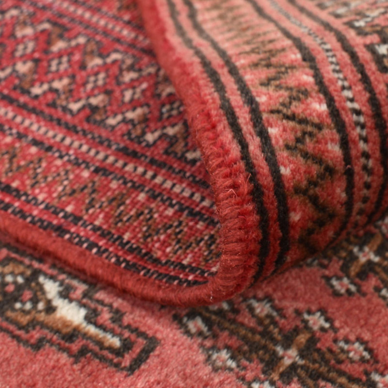 Turkaman-matta - 140 x 104 cm - röd