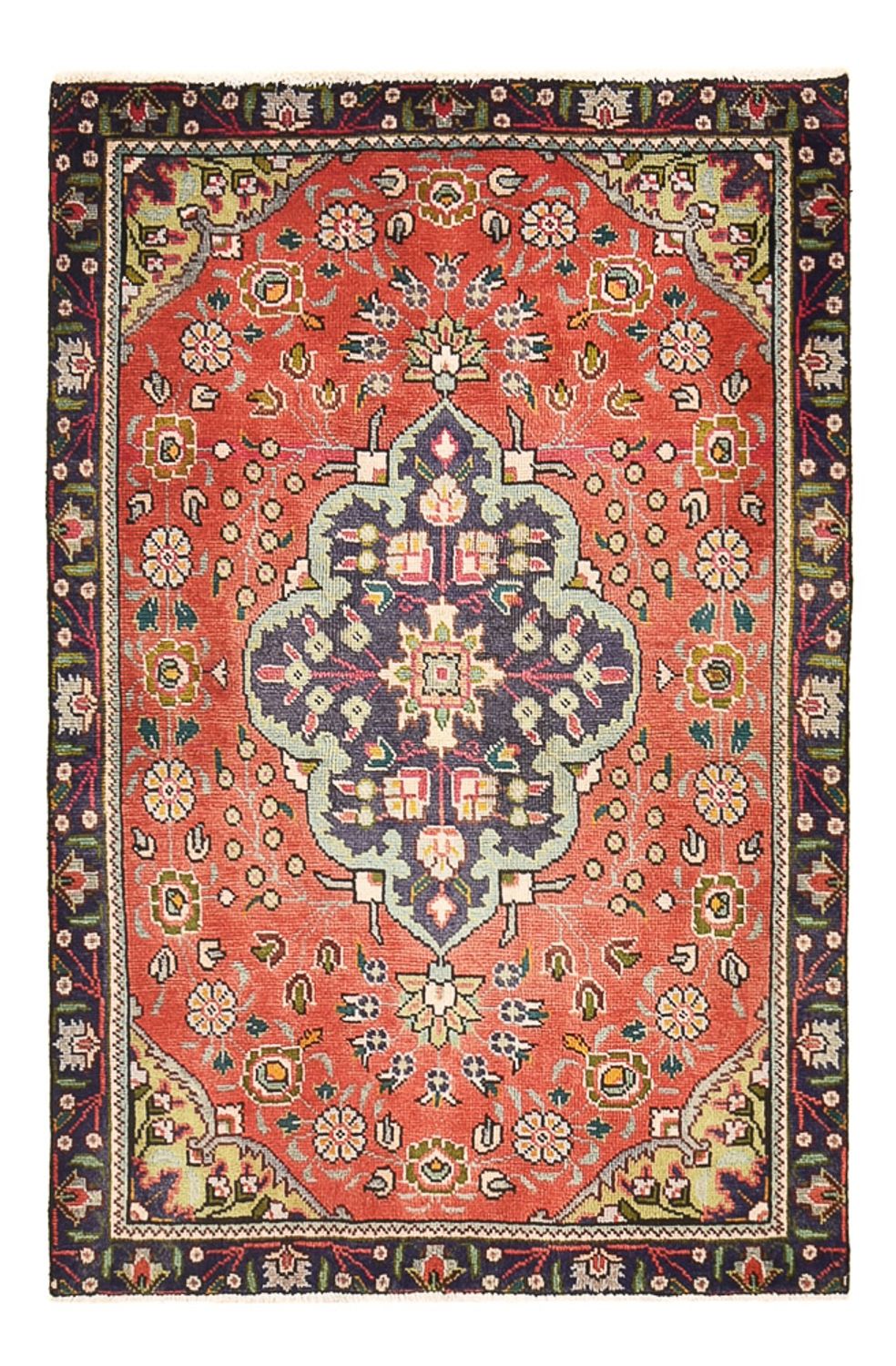 Persisk matta - Tabriz - 141 x 90 cm - ljusröd