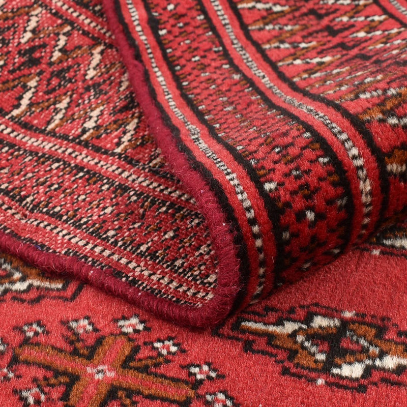 Turkaman-matta - 138 x 98 cm - röd