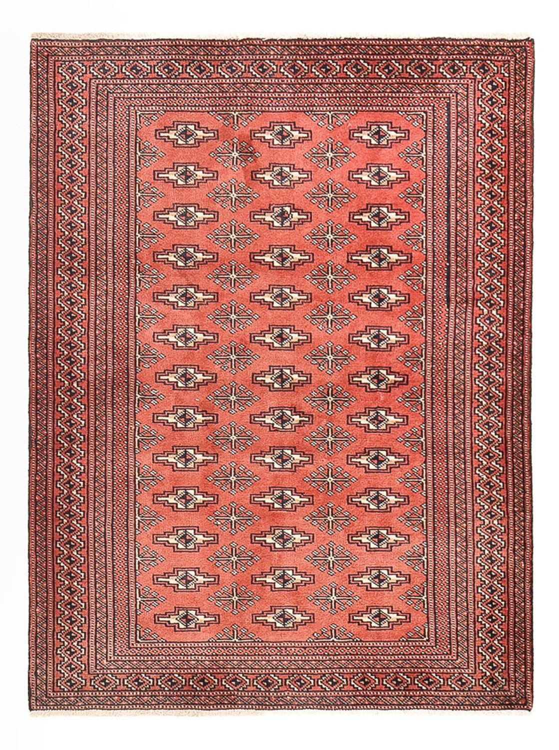 Turkaman-matta - 132 x 99 cm - röd