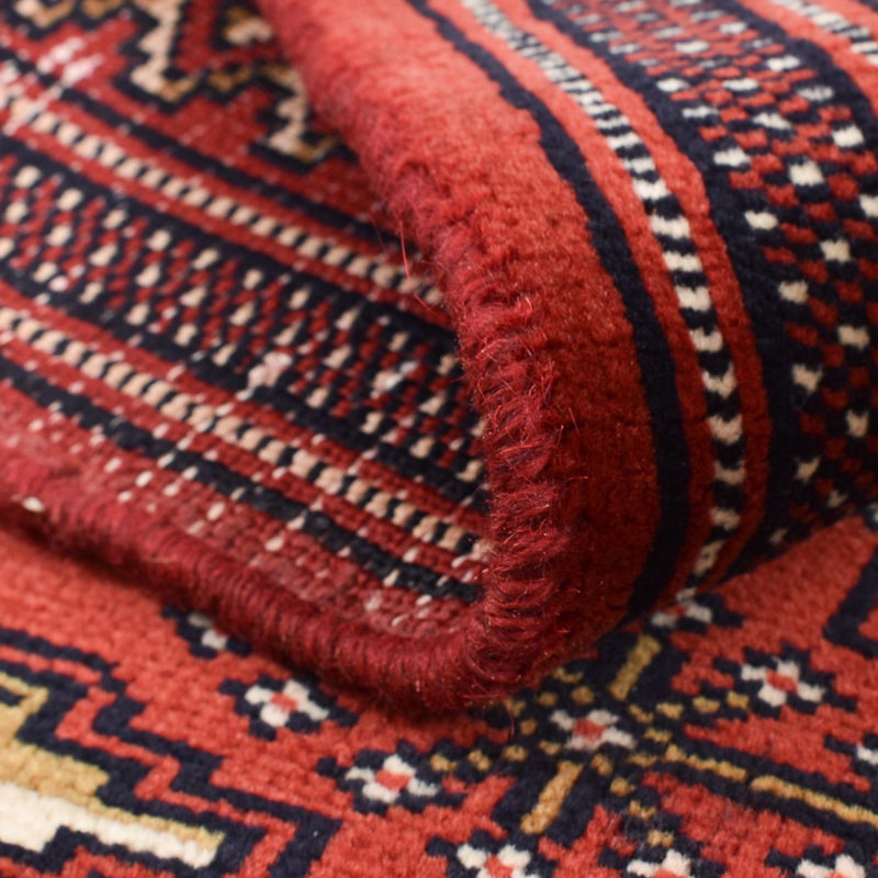 Turkaman-matta - 133 x 95 cm - röd